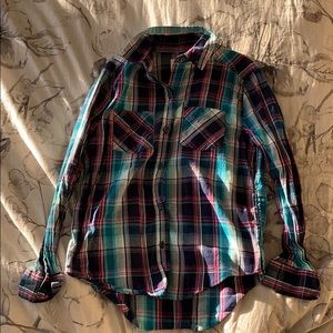 COPY - Mudd girls multi-color button down long sl…